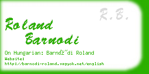 roland barnodi business card